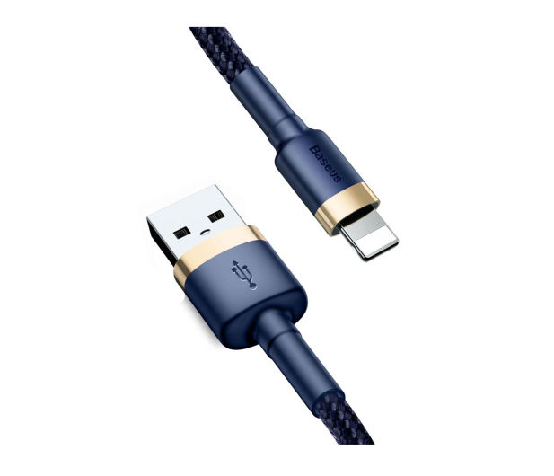 Baseus Kabel Cafule USB-A /Lightning 2.4A QC 3.0 1m niebiesko-złoty - 1502052 - zdjęcie